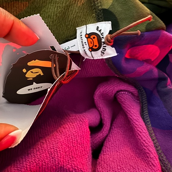 AUTHENTIC BAPE Camouflage Kids Hoodie - Picture 6 of 7